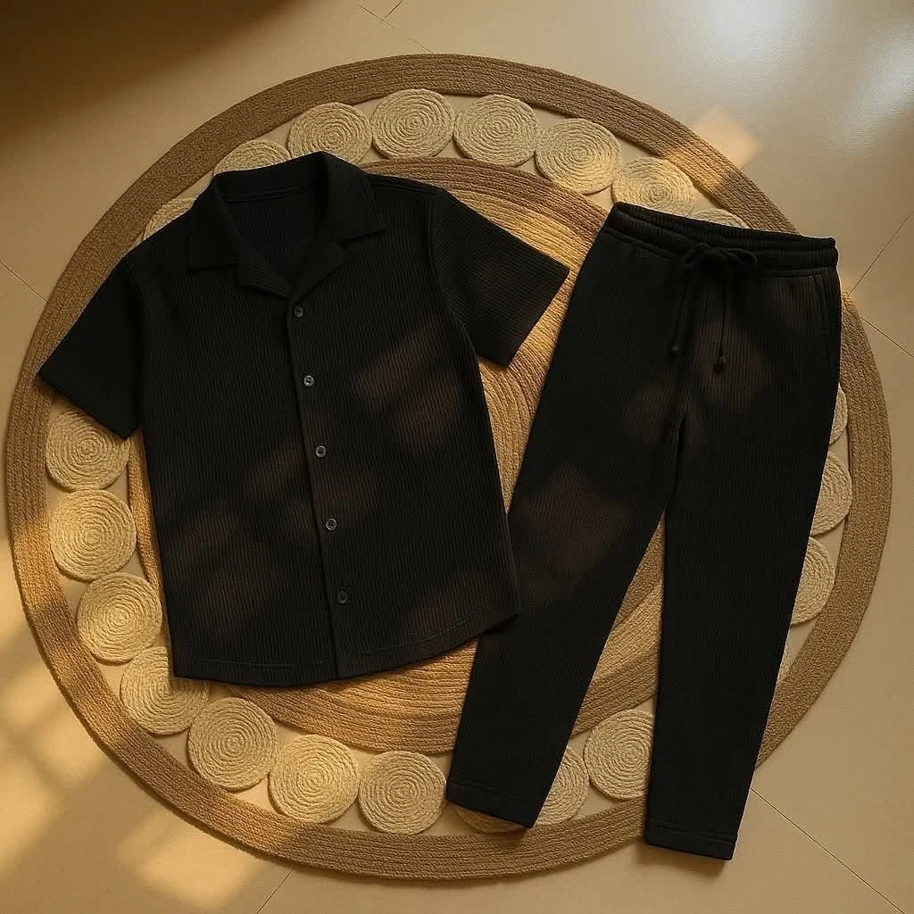 Korean Cherry Shirt & Trouser Combo